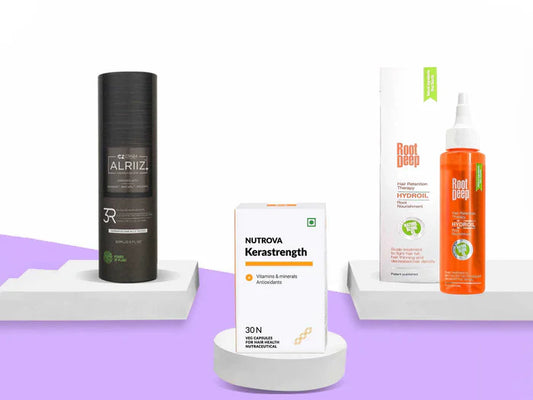 Hair Fall Treatment Kit: Alriiz, Nutrova, and Brillare