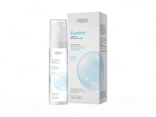 Clinq Eurora The Lightest 1% Hyaluronic Acid Aqua Sunscreen Gel SPF 50 PA++++
