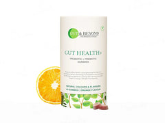 Gut & Beyond Gut Health+ Probiotic + Prebiotic Gummies - Orange Flavour(60 Gummies)