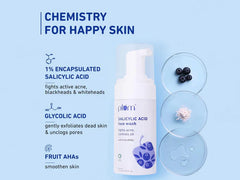 Plum 1% Salicylic Acid Anti Acne Foaming Face Wash With Fruit AHAs ( 110 ML )