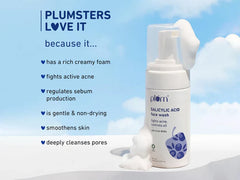 Plum 1% Salicylic Acid Anti Acne Foaming Face Wash With Fruit AHAs ( 110 ML )