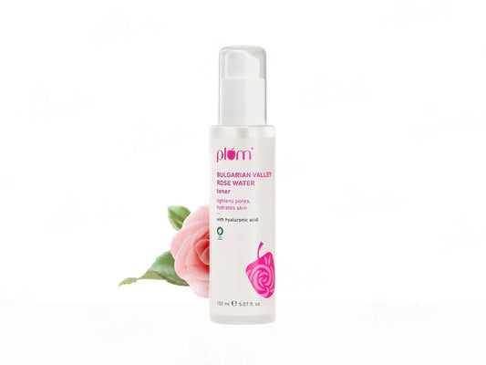 Plum Bulgarian Valley Rose Water Face Toner With Hyaluronic Acid ( 150 ML )
