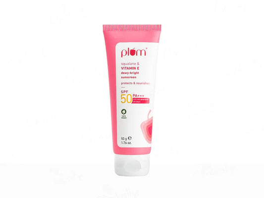 Plum Squalane & Vitamin E Dewy-Bright Sunscreen SPF 50 PA+++ ( 50 GM )