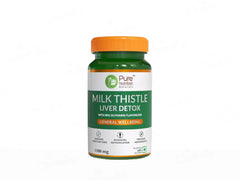 Pure Nutrition Milk Thistle Liver Detox With 80% Silymarin Flavonoids Veg Tablet ( 60 Tablets )