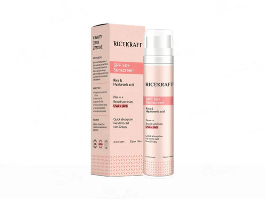 RiceKraft Rice & Hyaluronic Acid Sunscreen SPF 50+ PA++++ ( 55 GM )