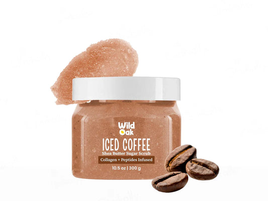 Wild Oak Iced Coffee Shea Butter Sugar Body Scrub ( 300 GM )