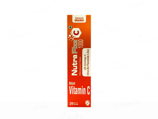Nutra Fizz C 1000 Effervescent Tablet - Orange Flavour ( 20 Tablets )