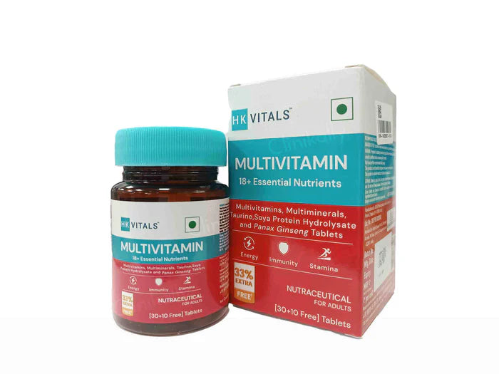 HK Vitals Multivitamin With Multimineral, Taurine & Ginseng Extract Tablet(40 Tablets)