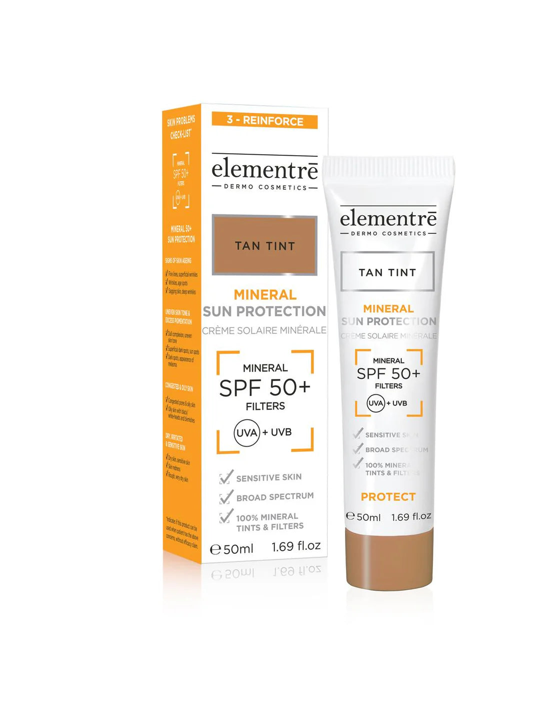 Elementre SPF 50+ Mineral Sun Protection - Tan Tint (50ml)