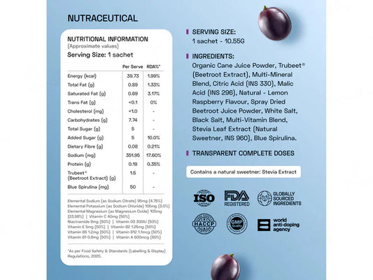 Ace Blend Trubeet Hydro Hype Deep Hydration Nutraceutical Powder ( 5 Sachets )