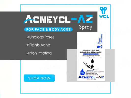 Acneycl-AZ Body Spray For Face & Body Acne ( 50 ML )