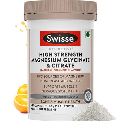 Swisse High Strength Magnesium Glycinate & Citrate Powder(90 GM)