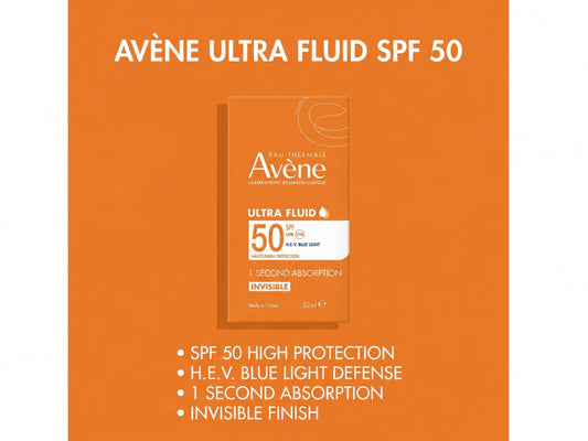 Avene Ultra Fluid Invisible Sunscreen SPF 50 (50 ml)