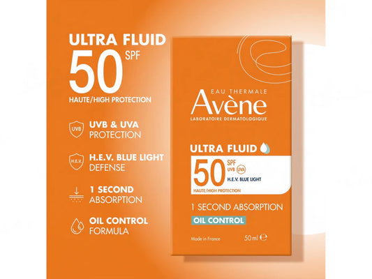 Avene Ultra Fluid Oil Control Sunscreen SPF 50 (50 ml)