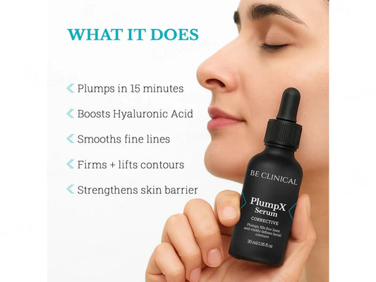 Be Clinical PlumpX Serum | Anti-Sagging | 1.3% Hyaluronic Acid (30ml )