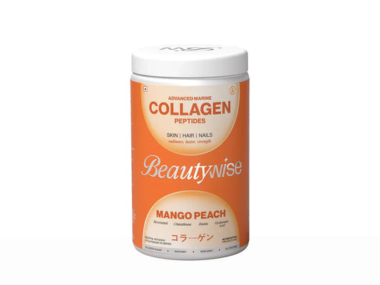 Beautywise Advanced Marine Collagen Peptides For Skin, Hair & Nails - Mango Peach Flavour (200 GM)