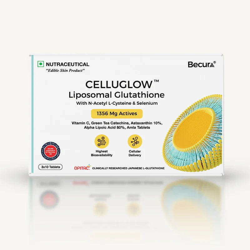 Becura Celluglow Liposomal Glutathione 1356mg, 10 Tablets