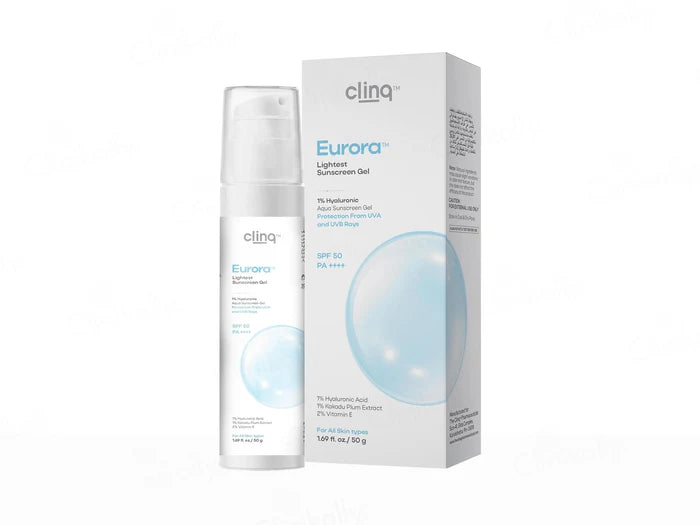 Clinq Eurora The Lightest 1% Hyaluronic Acid Aqua Sunscreen Gel SPF 50 PA++++