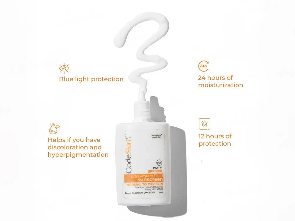 CodeSkin UltraProtect Fluid Sunscreen SPF 100+ PA++++ ( 30 ML )