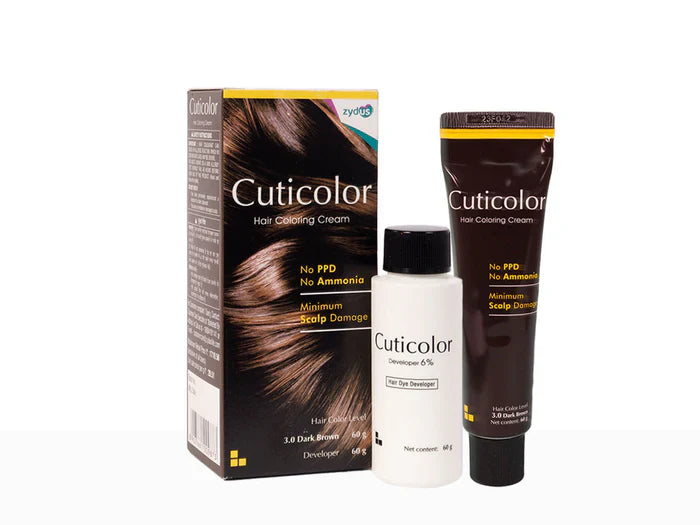 Cuticolor Hair Coloring Cream Dark Brown 3.0(120gm)