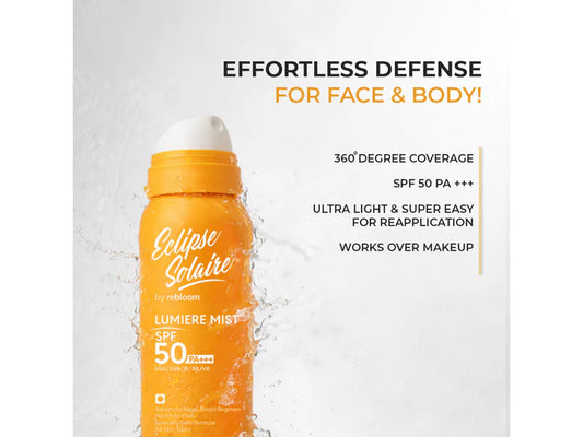 Eclipse Solaire Lumiere Mist Sunscreen Spray SPF 50 PA+++