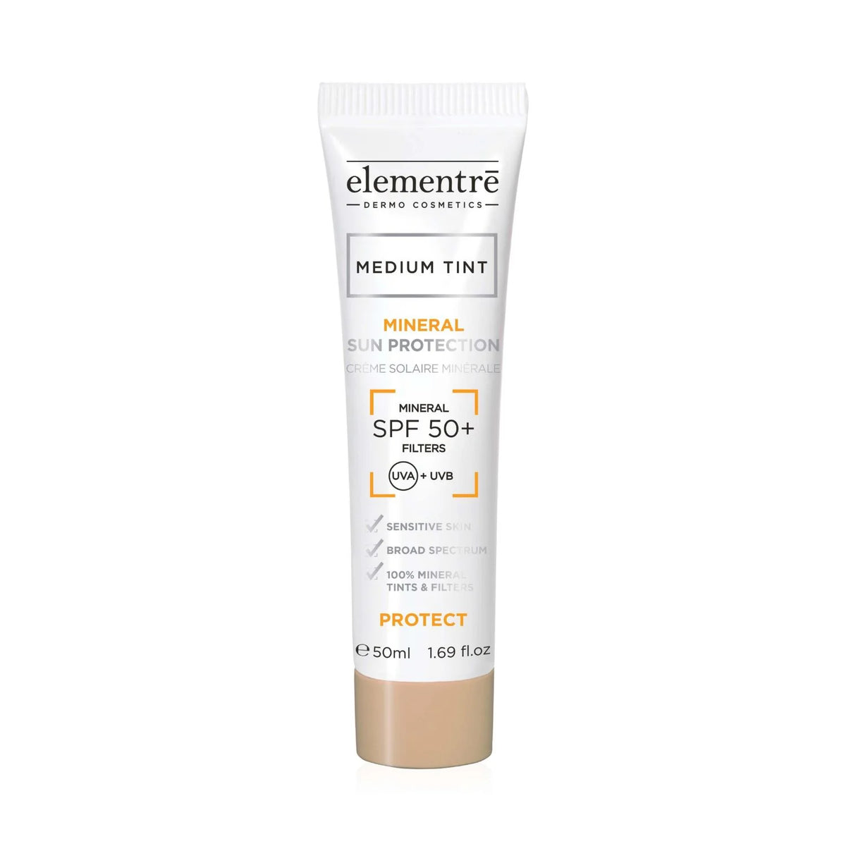 Elementre SPF 50+ Mineral Sun Protection Medium Tint (50ml)