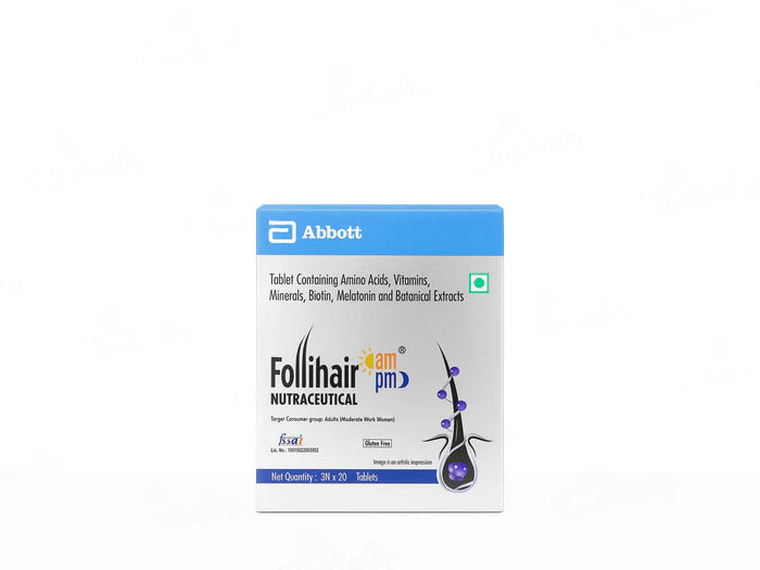 Follihair Nutraceutical Am Pm Tablet (3x20 Tablets)