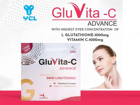 Gluvita-C Advance Skin Lightening Nutritional Supplement Kit 1 Kit (15 + 15 Tablets)