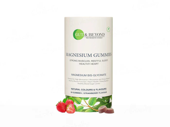 Gut & Beyond Magnesium Gummies - Strawberry Flavour(60 Gummies)