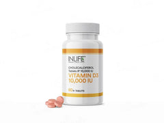 Inlife Vitamin D3 10,000 I.U. Cholecalciferol Tablet(60 Tablets)