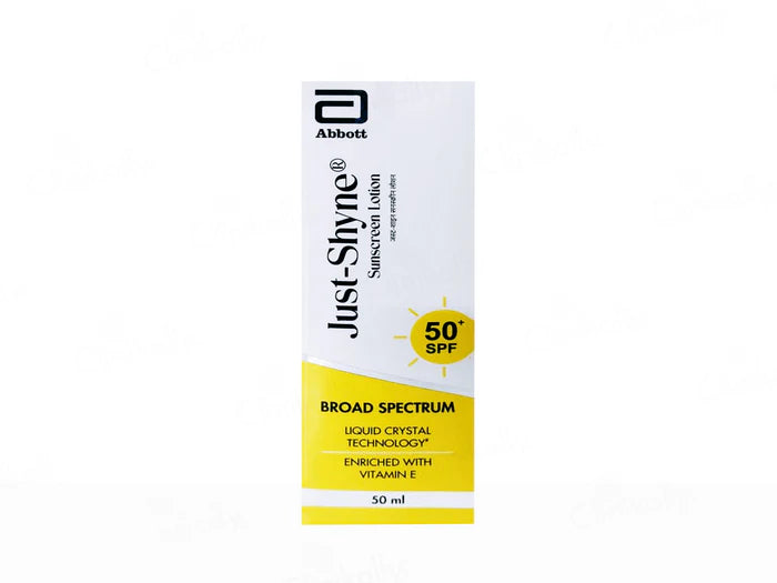 Just-Shyne Broad Spectrum Sunscreen Lotion SPF 50+ (50ml)