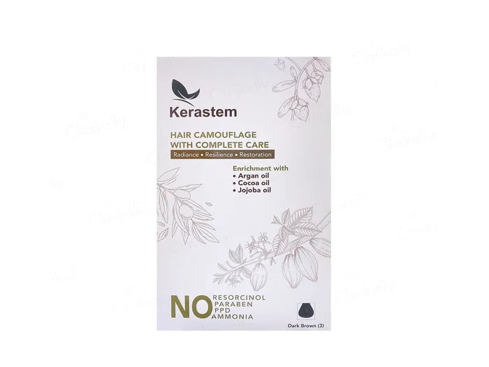 Kerastem Hair Color 3 Dark Brown(1 Kit)