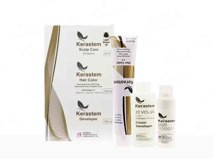 Kerastem Hair Color 5 Light Brown(1 Kit)
