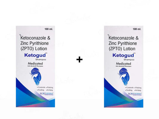 Ketogud Medicated Anti-Dandruff Shampoo(2 x 100 ml)