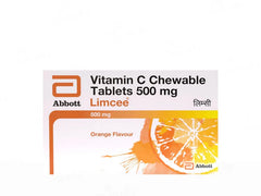 Limcee Vitamin C 500mg Chewable Tablet - Orange Flavour (10x15 Tablets)