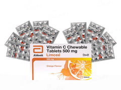 Limcee Vitamin C 500mg Chewable Tablet - Orange Flavour (10x15 Tablets)