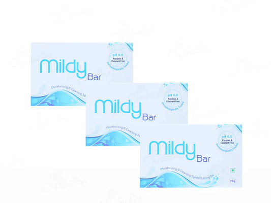 Mildy Moisturizing & Cleansing Syndet Bathing Bar(3 x 75 gm)