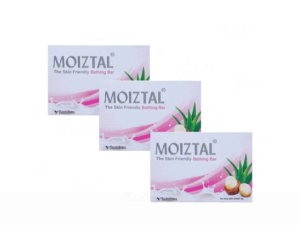Moiztal Skin-Friendly Bathing Bar ( 3 x 75 gm )