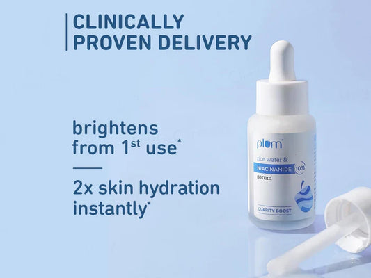 Plum 10% Niacinamide Clarity Boost Face Serum With Rice Water ( 15 ML )