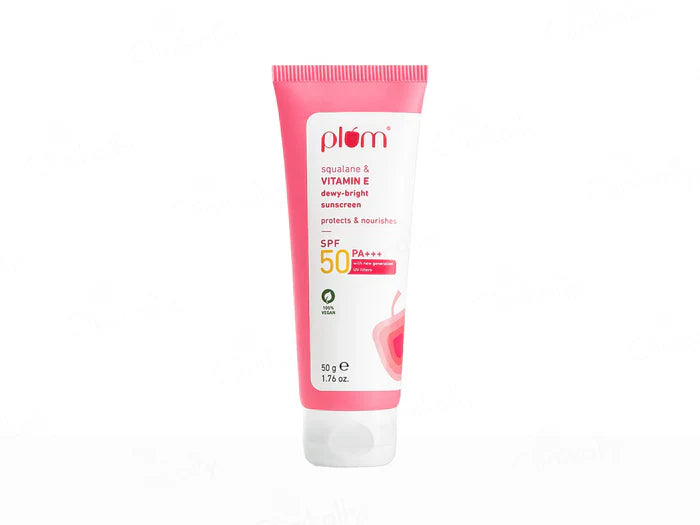 Plum Squalane & Vitamin E Dewy-Bright Sunscreen SPF 50 PA+++ ( 50 GM )