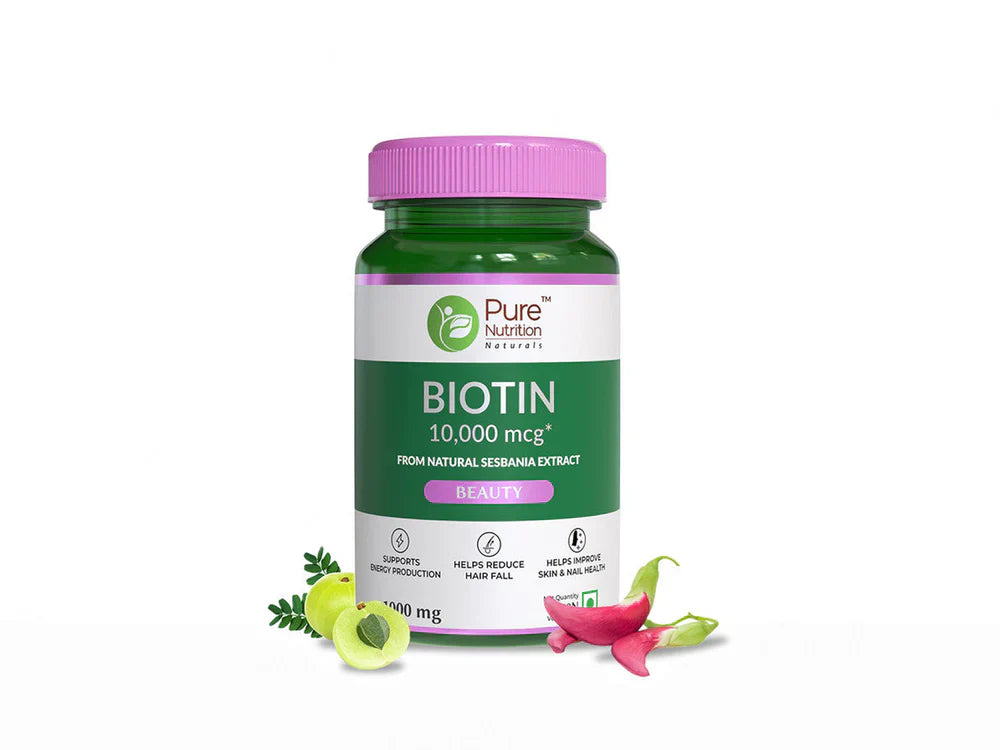 Pure Nutrition Biotin 10000mcg Veg Tablet ( 60 Tablets )