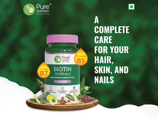 Pure Nutrition Biotin 10000mcg Veg Tablet ( 60 Tablets )