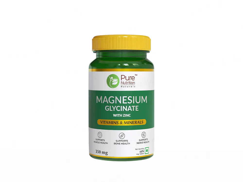 Pure Nutrition Magnesium Glycinate With Zinc Veg Tablet ( 60 Tablets )