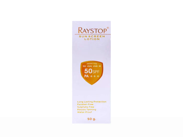 Raystop Sunscreen Lotion SPF 50 PA+++(50 gm) – Elantis Healthcare Pvt Ltd