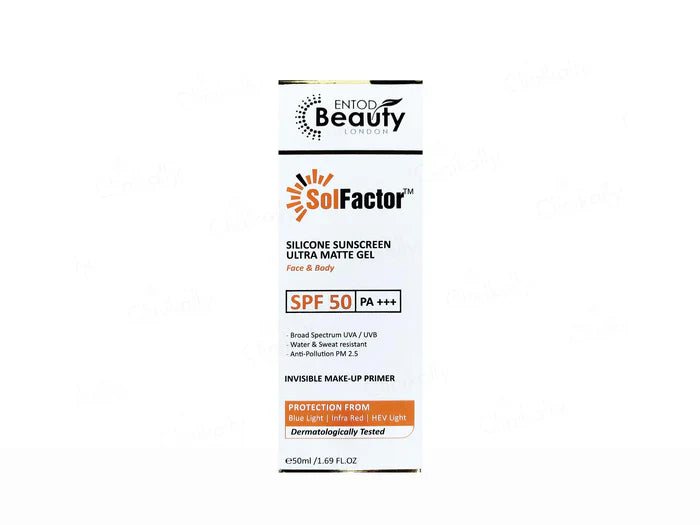 SolFactor Silicon Ultra Matte Sunscreen Gel SPF 50 PA+++ ( 50 ML )