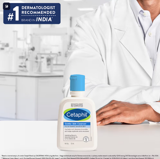 Cetaphil Gentle Skin Cleanser Dry to Normal Skin with Niacinamide Dermatologist Recommended ( 125 ML )