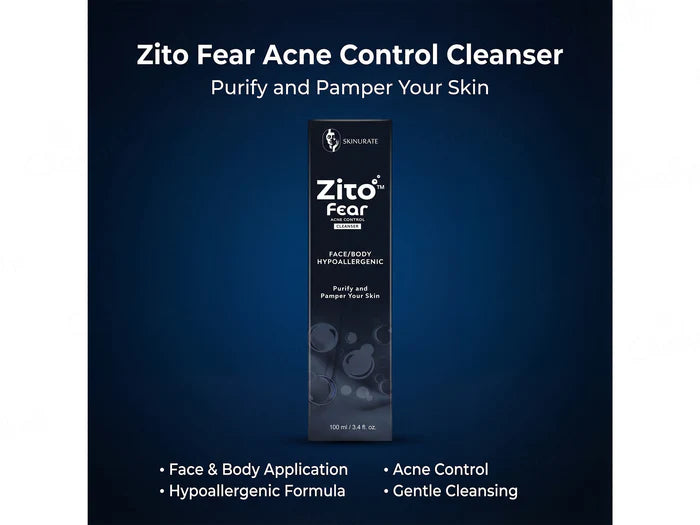 Skinurate Zito Fear Acne Control Hypoallergenic Face & Body Cleanser(100ML)