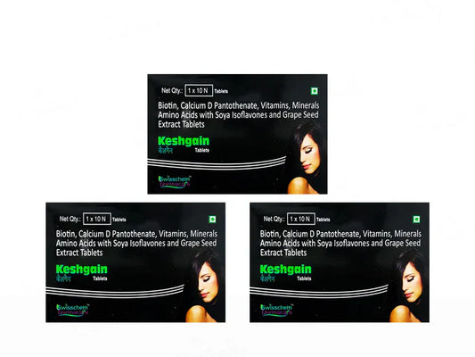 Swisscosmed Keshgain Tablet(3 x 10 Tablets)
