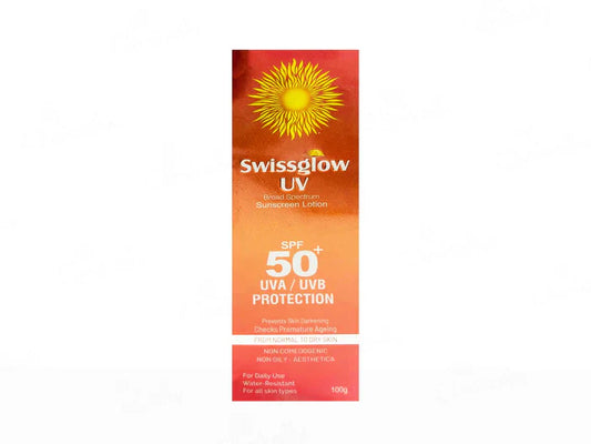 Swisscosmed SwissGlow UV Sunscreen Lotion SPF 50+(100 gm)
