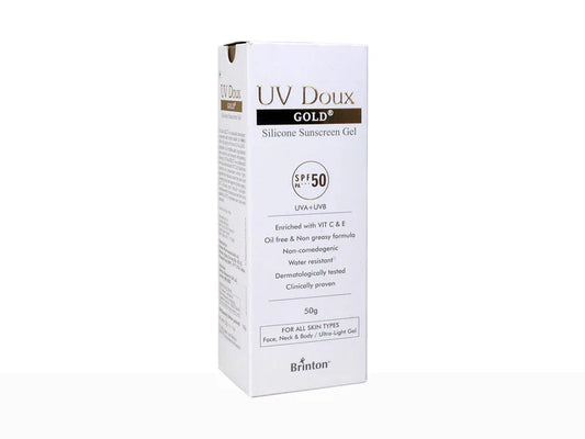 UV Doux Gold Silicone Sunscreen Gel SPF 50 PA+++ ( 50 GM )